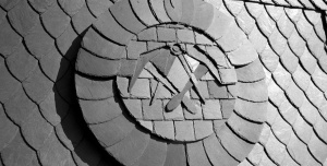 Schiefer Dachdeckerwappen